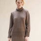 Maglione dolcevita lungo in misto cashmere