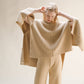 Maglione mantella oversize in misto cashmere