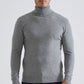Dolcevita uomo effetto cashmere grigio argento