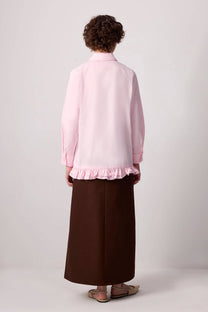 Camicia con orlo arricciato