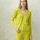 Maglione in lana merino extra fine con scollo a V