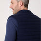 Gilet imbottito reversibile Brunch blu navy e blu petrolio