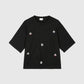 T-shirt Amarina nera con strass