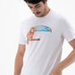 T-shirt unisex bianca con stampa tucano