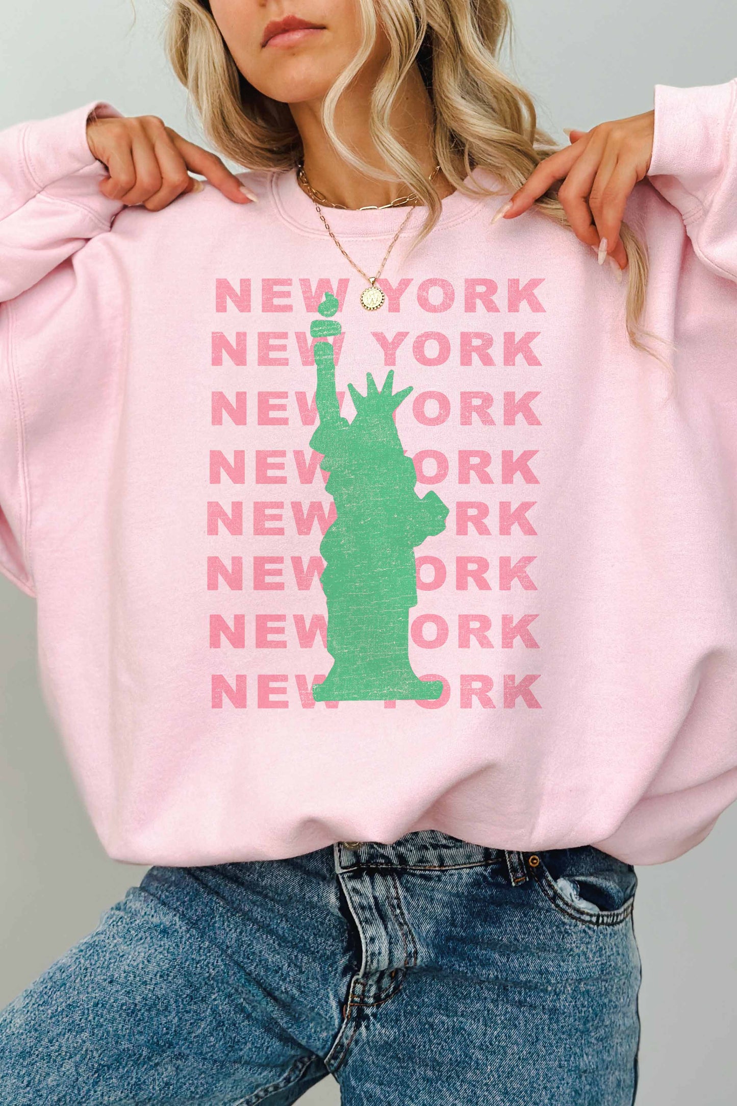 Felpa oversize grafica New York