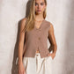 Gilet in maglia con bottoni dorati