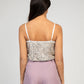 Canotta Adonisa con paillettes e scollo a V