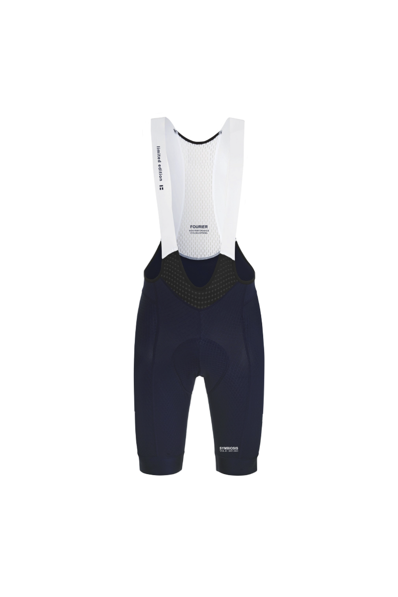 Pantaloncini da ciclismo blu con bretelle Serie 3