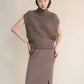 Tunica maxi a trecce in misto cashmere