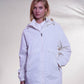 Parka lungo stampato con cappuccio rimovibile