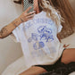 T-shirt oversize grafica “Girl Dinner”