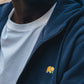 Felpa con cappuccio zip in cotone biologico Essential Blu