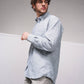 Camicia a righe azzurra