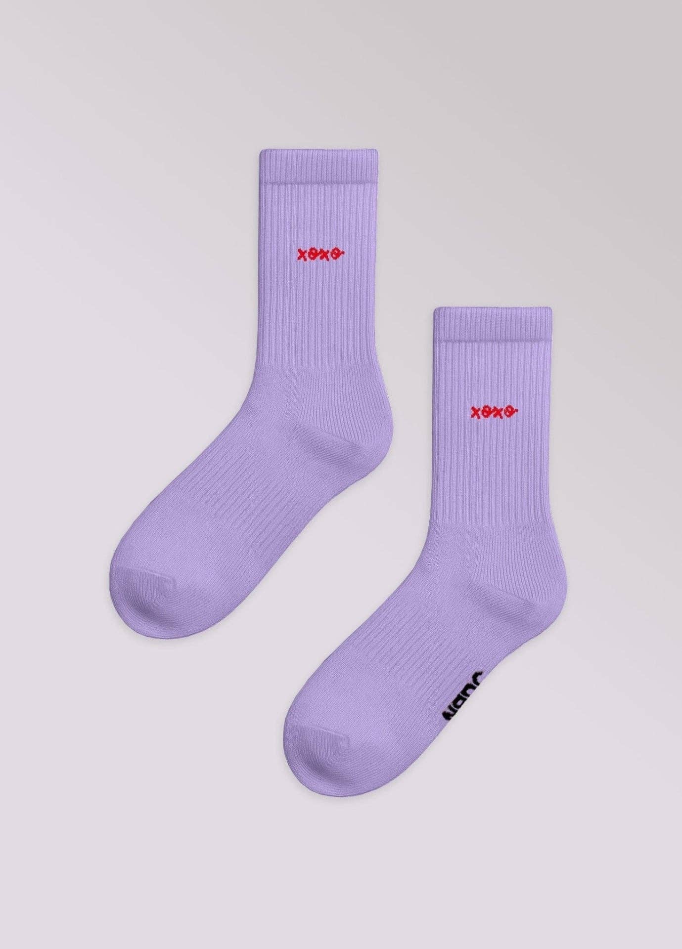 Calzini XOXO in cotone biologico lilla