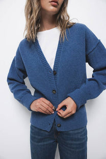 Cardigan in maglia con scollo a V e bottoni