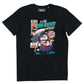 T-shirt unisex nera con stampa gatto Grim Reapurrr