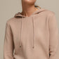 Felpa in maglia con cappuccio da donna