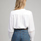 Camicia bianca con inserti in pizzo