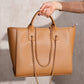 Borsa shopper in ecopelle con manici e catena