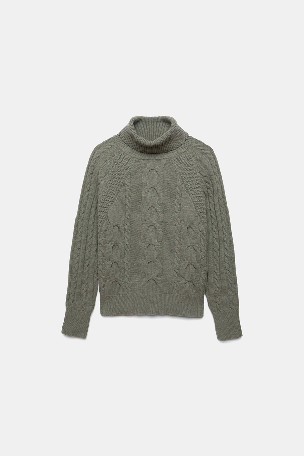 Maglione a maglia strutturata con dolcevita