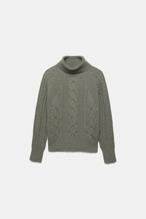 Maglione a maglia strutturata con dolcevita
