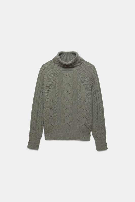 Maglione a maglia strutturata con dolcevita
