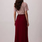 Gonna basic midi con elastico in vita bordeaux