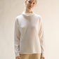 Maglione dolcevita relaxed in misto cashmere 3D knit