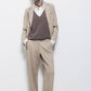 Pantaloni gessati con pinces