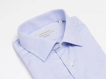 Camicia elegante su misura color cielo