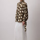 Camicia a pois oversize kaki