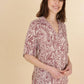 Blusa Clara a maniche corte con stampa zebrata