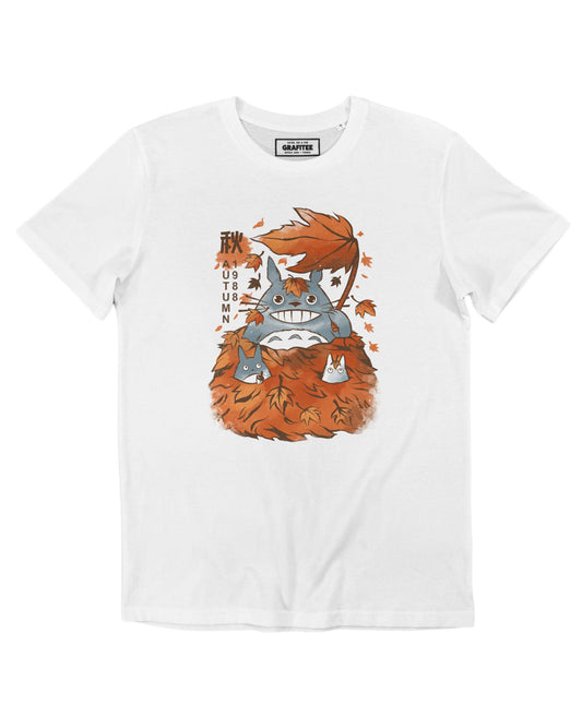 T-shirt unisex Totoro autunnale in cotone biologico