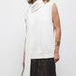Gilet in maglia rasata con scollo rotondo