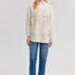 Camicia oversize in lino testurizzato con ricamo