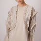 Tunica in cotone con volant e pietre decorative