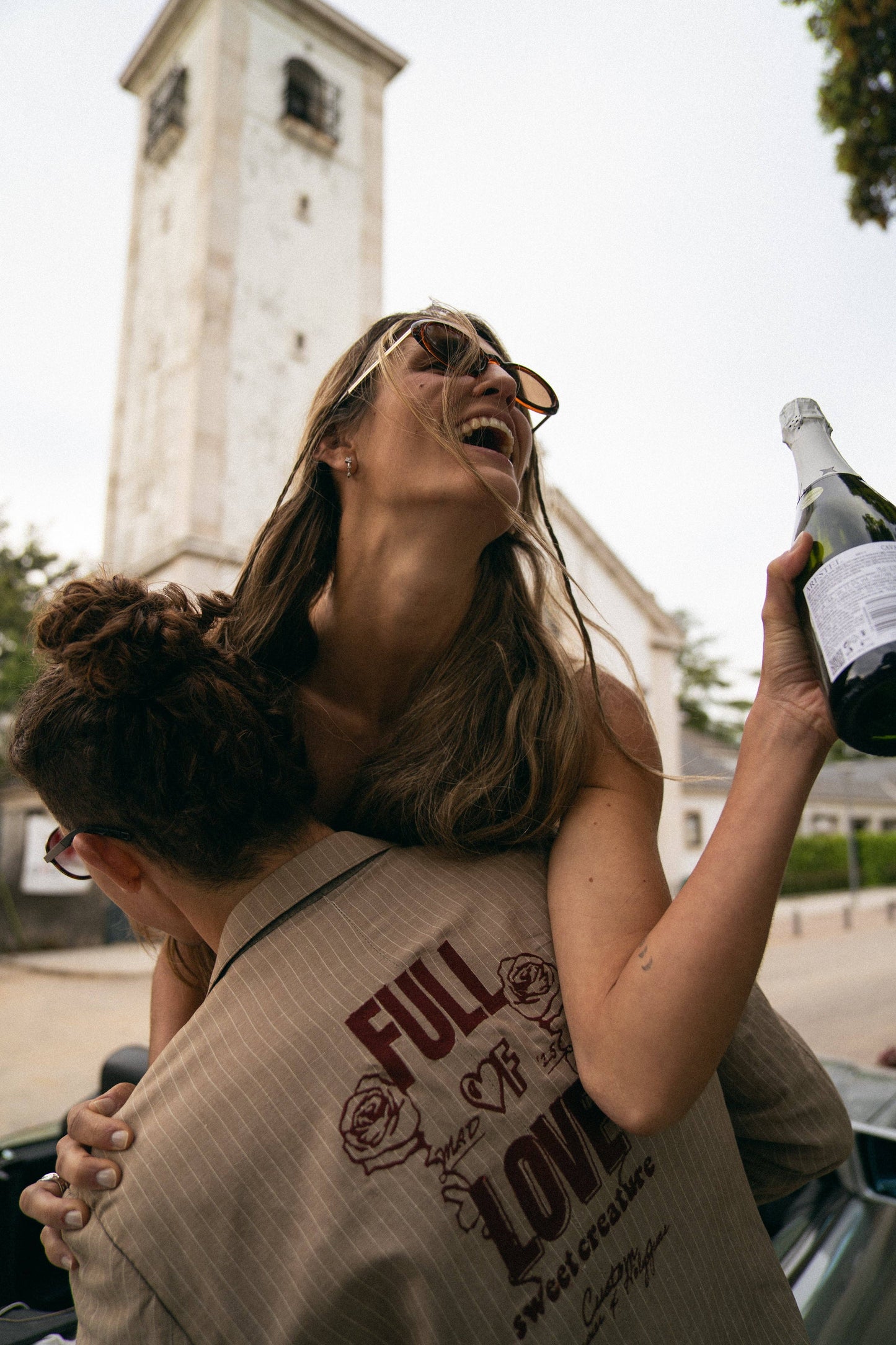 Pantaloni sartoriali in lino ricamati Dolce Creatura