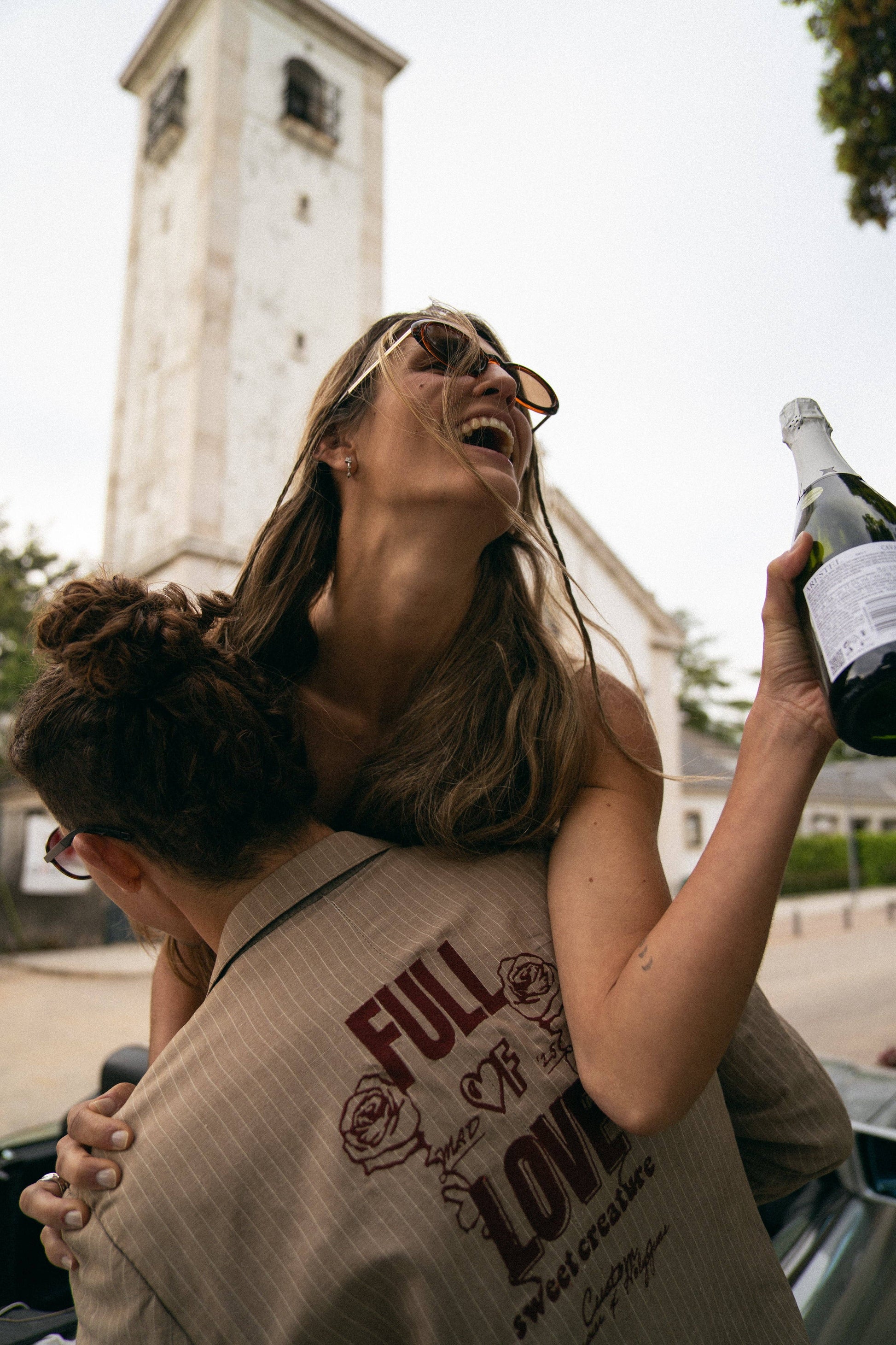 Pantaloni sartoriali in lino ricamati Dolce Creatura