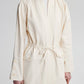 Giacca in gabardina con arricciatura in vita