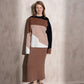 Maglione in maglia color block