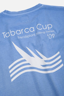 T-shirt pigmentata Tabarca Cup blu mediterraneo in cotone organico