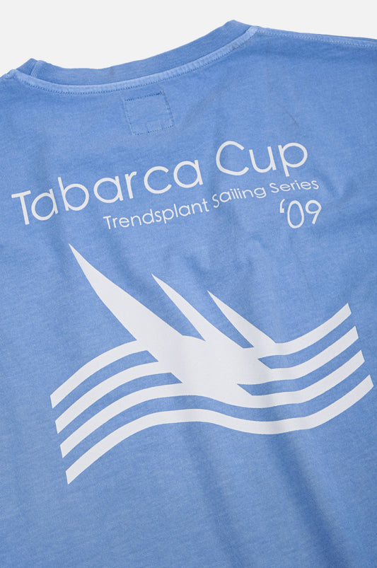 T-shirt pigmentata Tabarca Cup blu mediterraneo in cotone organico
