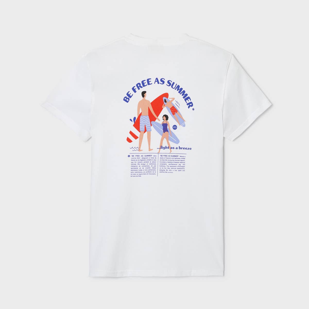 T-shirt Surfer in Cotone Biologico Bianca