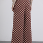 Pantaloni in maglia a quadri