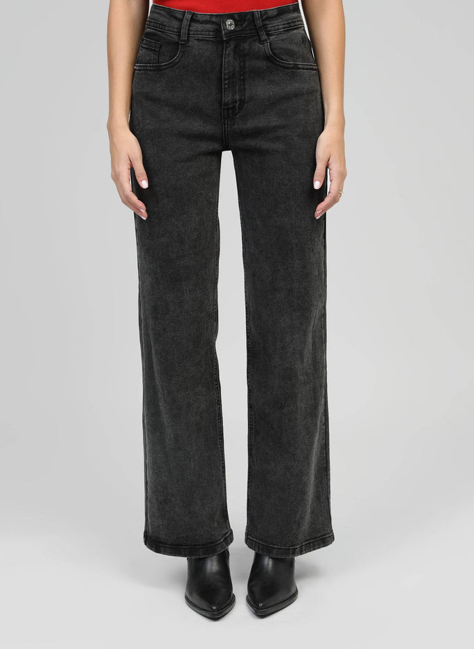 Jeans Party grigio a vita alta