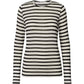 Maglia sailor Thyra a righe in misto lana écru