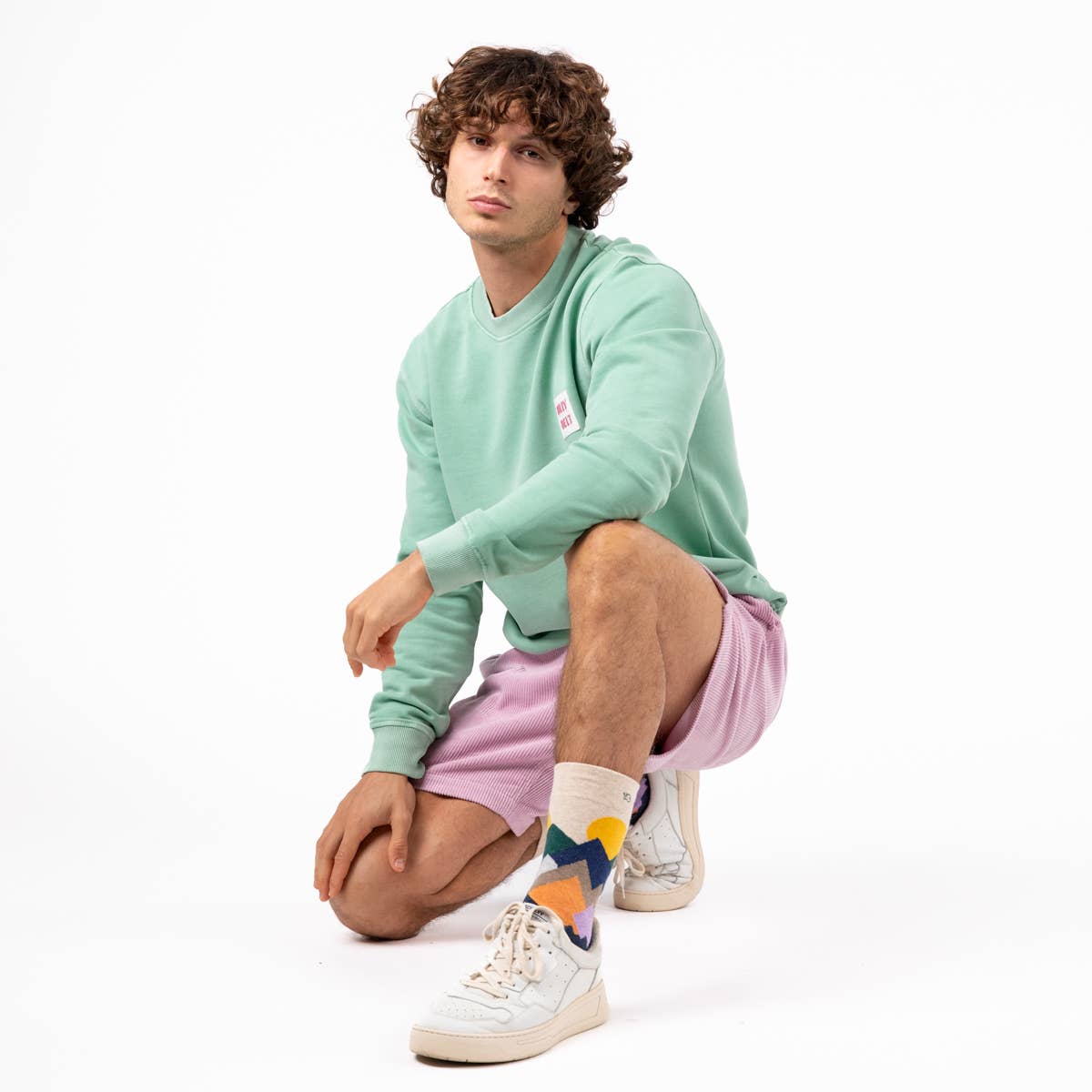 Felpa unisex Billyclub verde acqua in cotone biologico