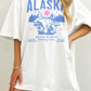 T-shirt oversize grafica Alaska
