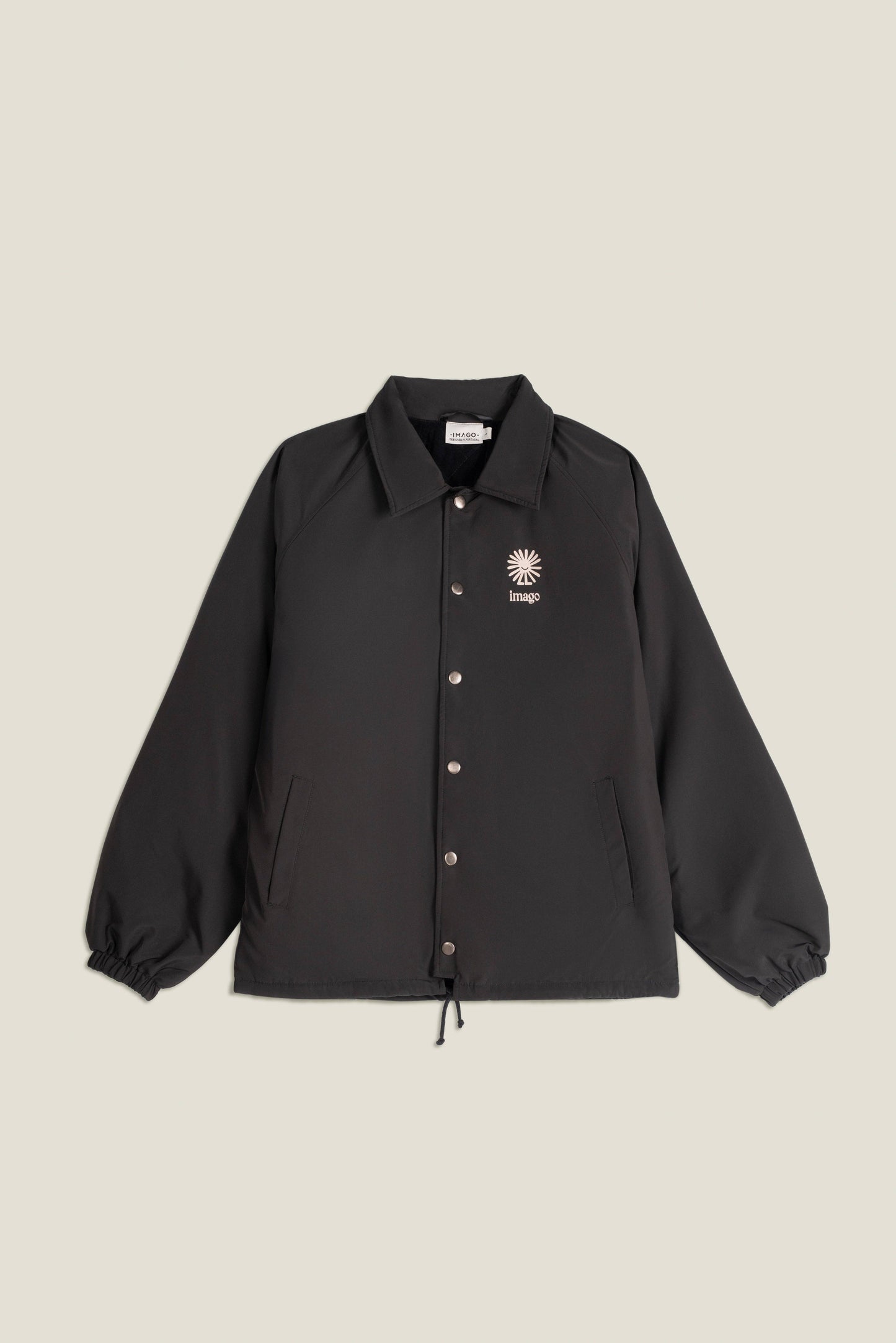 Giacca bomber nera unisex in cotone organico