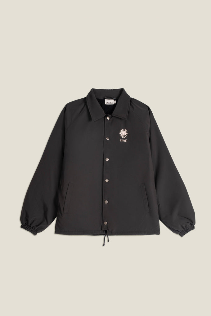 Giacca bomber nera unisex in cotone organico